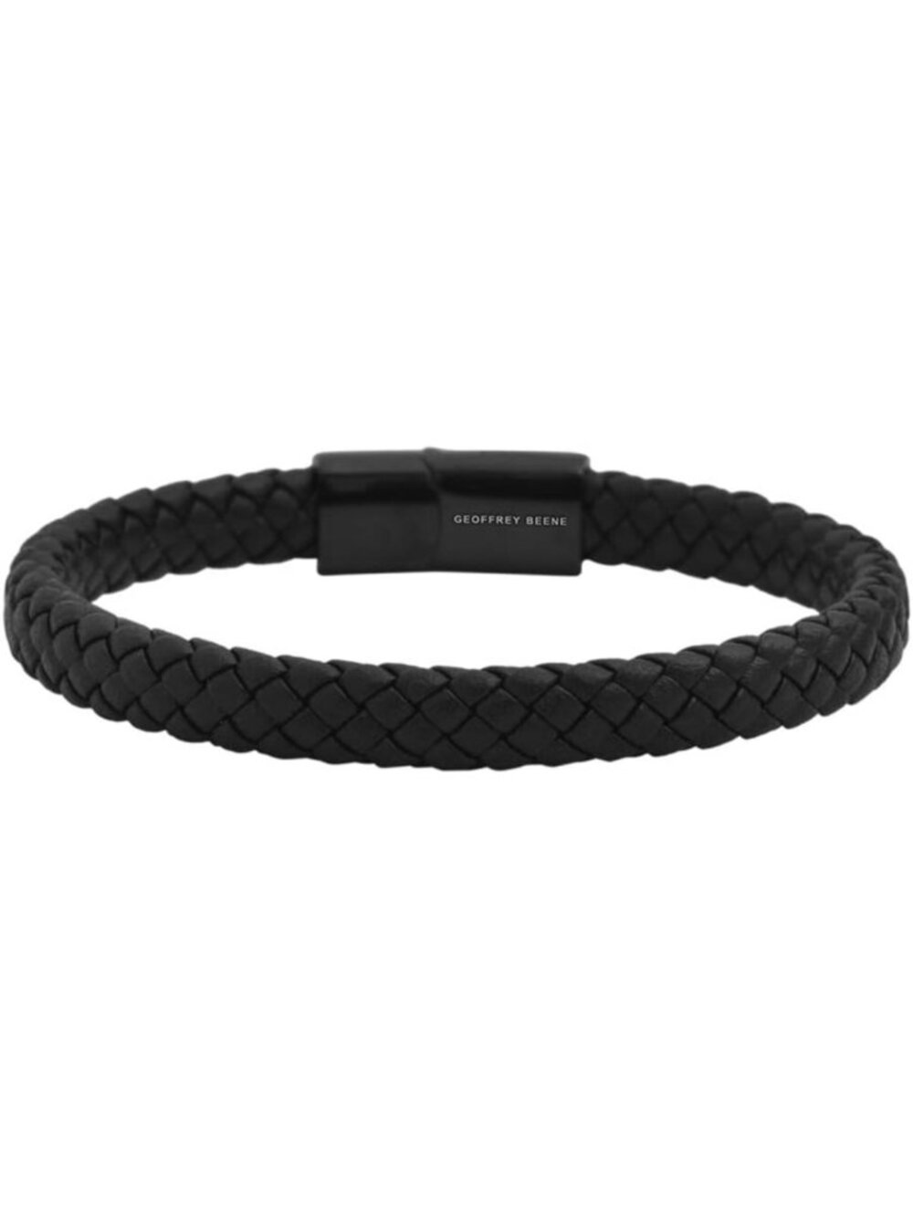 Men's Braided Genuine Leather Bracelet with Stainless Steel Closure - Stylish